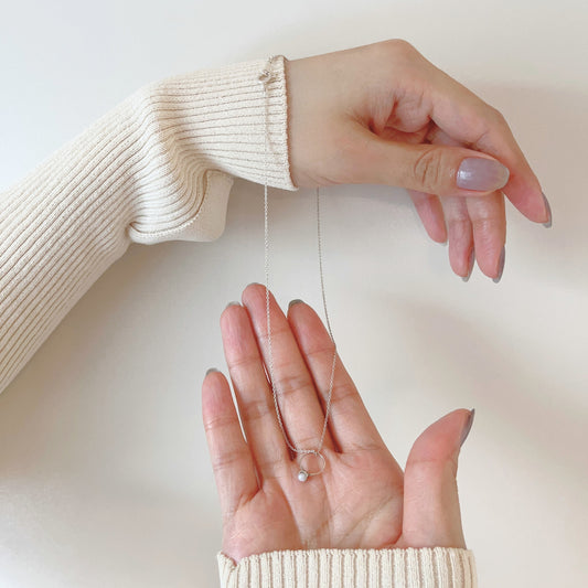 【Mimi Ring】パールベビーリング ネックレス