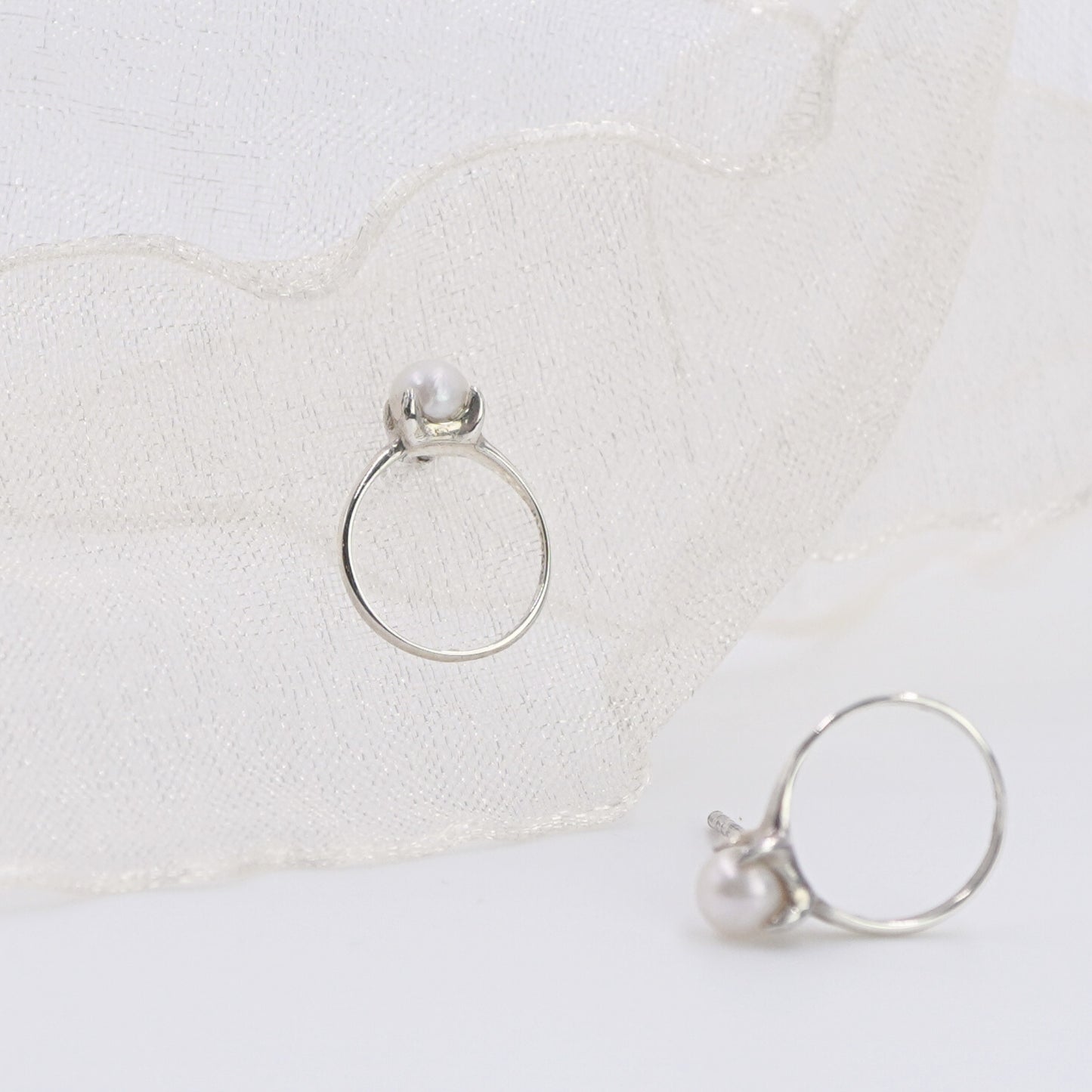 【Mimi Ring】パールベビーリング ピアス