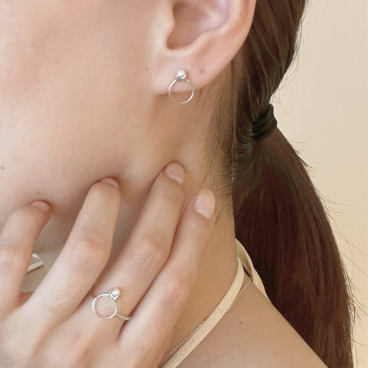 【Mimi Ring】パールベビーリング ピアス